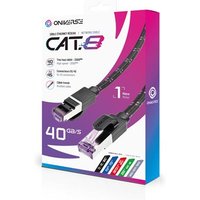 Cable Ethernet Reseau RJ45 Cat 8 Oniverse 1 m Black pour PS5 PS4 Nintendo Switch 2 Xbox PC et Mac