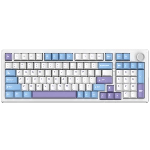 The G-Lab KEYZ Elite 400 WB – Clavier de Jeu sans Fil Tri-Mode 2,4 GHz Bluetooth câble – Clavier mécanique Hot Swap, Switch pré-lubrifié, 5 Couches, RGB Macro – Windows Mac – QWERTY américain