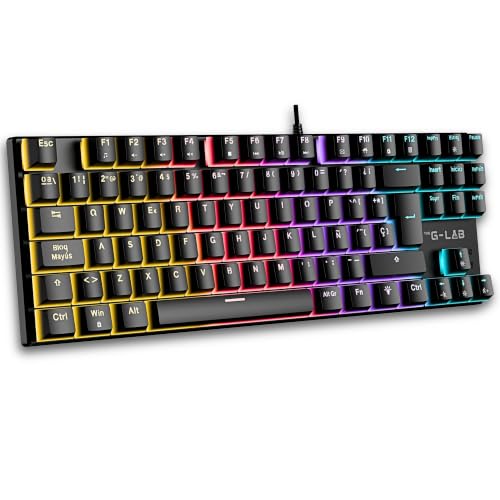 The G-Lab KEYZ Mercury EX - Teclado Mecanico Gaming TKL RGB Con Cable QWERTY Con Ñ