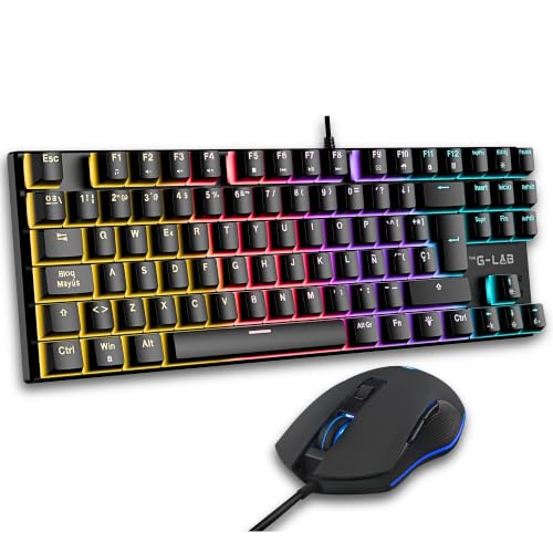 The G-Lab - Combo Mercury EX Teclado mecanico y Raton Gaming QWERTY Con Ñ