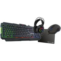 Combo Gaming 4 en 1 Clavier retroeclaire Souris retroeclairee Casque Tapis de souris THE G LAB COMBO ACTINIUM FR
