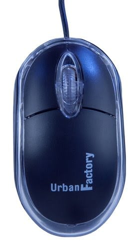 Urban Factory Urban Factory Cristal Mouse Optical USB 2.0, 800dpi, Internal Light, Black - souris - USB - Black, transparent