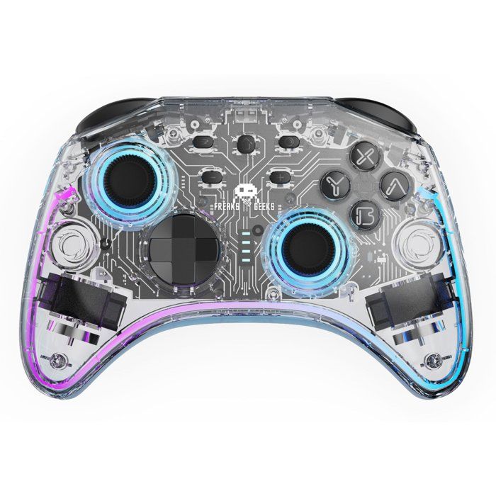 Manette Switch 1 2 - PC Polychroma Sans fil Transparente LED