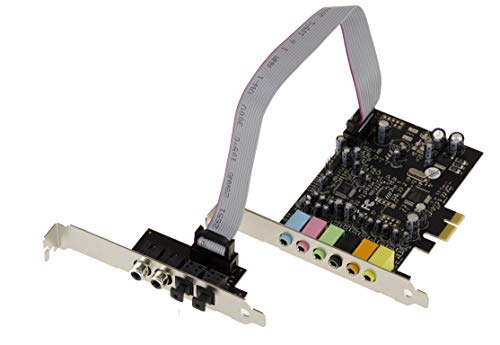 KALEA INFORMATIQUE Carte controleur Son PCIe 7 1 canaux avec chipset CMedia Oxygen CM8828 et CM9882A Entrees et Sorties digitales SPDIF 
