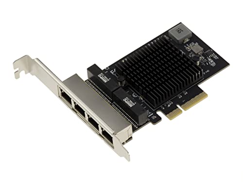 KALEA-INFORMATIQUE Carte PCIe 2.5 LAN Quad Gigabit ethernet 10 100 1000 2500 1G 2.5G 4 Ports RJ45. avec Chipset Realtek RTL8125
