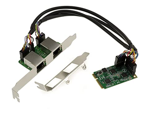 KALEA-INFORMATIQUE Carte contrôleur réseau Mini PCIe MiniPCIe 2 Ports 2.5 Gigabit RJ45 LAN ethernet 10 100 1000 1G 2.5G. Dual Chipset Realtek RTL8125