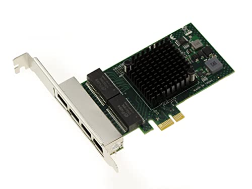KALEA-INFORMATIQUE Carte contrôleur réseau PCIe x1 4 Ports RJ45 Quad LAN GIGABIT ethernet 10 100 1000Mb 1G avec chipset BroadCom BCM5719 - Low et High Profile
