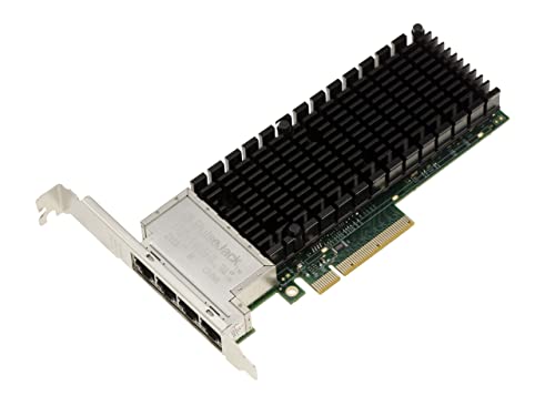 KALEA-INFORMATIQUE Carte contrôleur réseau pour PC et Serveur PCIe 3.0 x8 Quad ethernet RJ45 10G 5G 2.5G 1G 4 Ports avec Chipset Intel X710-T4