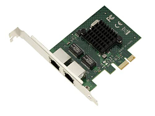 KALEA-INFORMATIQUE Carte contrôleur réseau PCIe x1 2 Ports RJ45 Dual LAN GIGABIT ethernet 10 100 1000Mb 1G Chipset BroadCom BCM5720, Low et High Profile