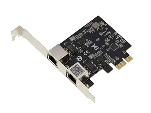 KALEA-INFORMATIQUE Carte PCIe 2.5 LAN Dual Gigabit ethernet 10 100 1000 2500 1G 2.5G 2 Ports RJ45. avec Chipset Realtek RTL8125