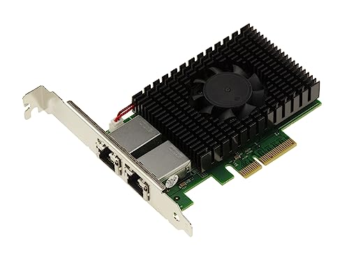 KALEA-INFORMATIQUE Carte contrôleur réseau PCIe 3.0 x4 Dual 10 Gigabit Ethernet 2 Ports RJ45 10G Dual Chipset Aquantia AQtion AQC107S avec Pont ASM1812
