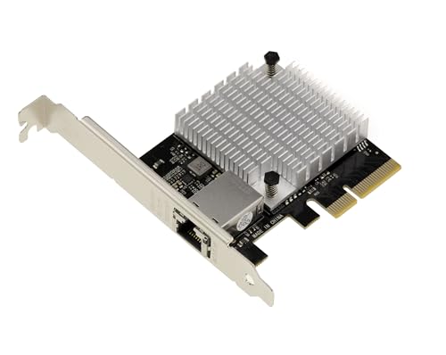 KALEA-INFORMATIQUE Carte contrôleur réseau PCIe 10 Gigabit ethernet 1 Port RJ45 10G avec chipset AQUANTIA AQC107S-T1. Low et High Profile