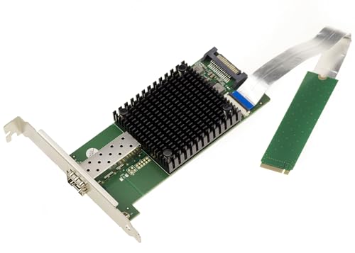 KALEA-INFORMATIQUE Carte M2 1 Port réseau Fibre SFP 10G 10 GIGABIT ETHERNET pour Port M.2 de Type PCIe, clé M ou B M avec chipset Intel JL82599EN