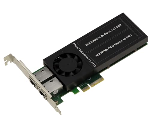 KALEA-INFORMATIQUE Carte contrôleur PCIe pour PC ou NAS avec 2 Ports réseau 2.5G RJ45 2.5 Gigabit Ethernet et 2 Ports NVMe avec chipset Intel I226