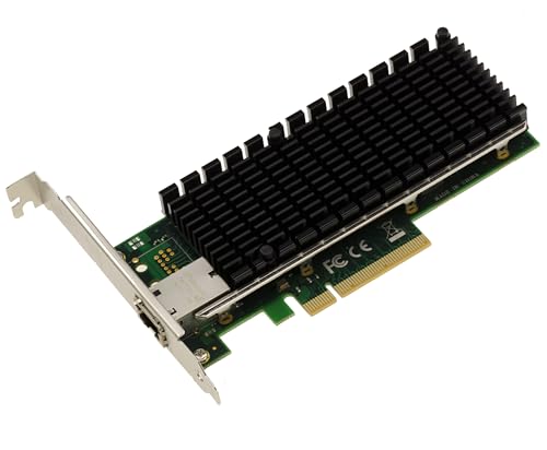 KALEA-INFORMATIQUE Carte contrôleur réseau PCIe 3.0 x8 10G LAN Ethernet RJ45 avec chipset Intel X540. Equerres High et Low Profile.