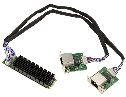 KALEA-INFORMATIQUE Carte contrôleur réseau M2 PCIe M Key 2.5 Dual Gigabit RJ45 LAN ETHERNET 10 100 1000 1G 2.5G avec chipset Intel I226