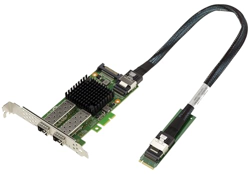 KALEA-INFORMATIQUE Carte M2 2 Ports réseau Fibre SFP 10G 10 GIGABIT ETHERNET pour Port M.2 de Type PCIe, clé M ou B M avec chipset Mellanox X3 PCIe Gen 3.0