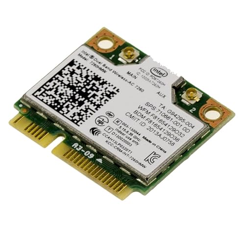 KALEA-INFORMATIQUE Carte contrôleur réseau Mini PCIe WiFi Dual Band 802.11a b g n AC 1200M et Bluetooth 4 avec chipset Intel 7260