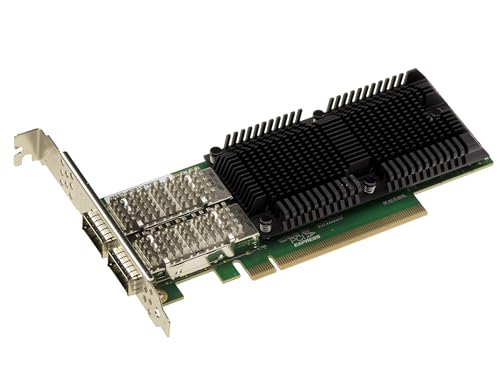 KALEA-INFORMATIQUE Carte contrôleur réseau PCIe Gen 4.0 PC Dual 100G QSFP28 2 Ports avec chipset Intel E810. Compatible 100GbE 50GbE 25GbE 10GbE RDMA ADQ