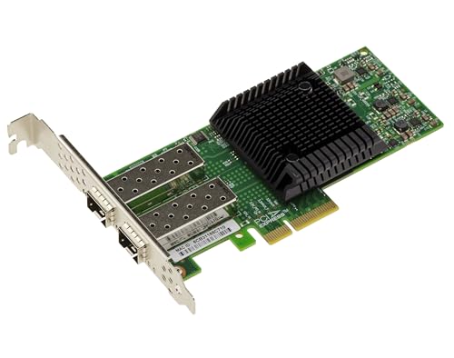 KALEA-INFORMATIQUE Carte Contrôleur PCIe x4 Réseau LAN 10G Fibre SFP 2 Ports avec Chipset MELLANOX ConnectX-4, Support RDMA, SR-IOV, PXE