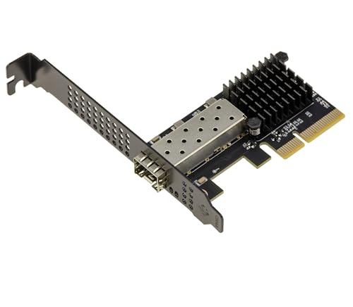 KALEA-INFORMATIQUE Carte Contrôleur Réseau PCIe x4 Gen 4.0 Un Port SFP 10G avec Chipset Realtek RTL8127, Faible Consommation, Refroidissement Passif