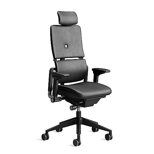 Steelcase Chaise de Bureau Ergonomique Please, avec têtière, Noir