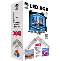 Pack de 4 Connecteurs d’angles 90 degres Geek Monkeys Special Ruban Led White