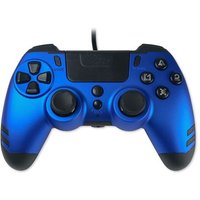 steelplay Manette de jeu Steelplay Blue PS4 PC, câble LED RGB de 3 m, boutons programmables, ergonomie avancée