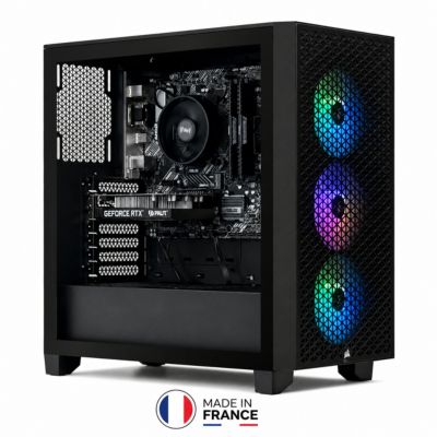 PC Gamer CORSAIR 3000D 55060XFR - AMD Ryzen 5 5500 – NVIDIA GeForce RTX 5060 – 16 Go RAM DDR4 – SSD 1 To - SANS OS