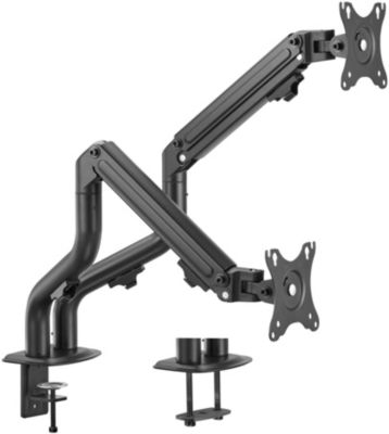 Bras articules double - OPLITE - MT10 - Black - Ergonomique - Reglable - Compatible VESA