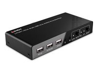 Lindy - commutateur ecran-clavier-souris audio USB - HDMI 4K60, USB 2.0 - 2 ports