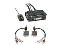 Lindy Compact 2 Port KVM Switch - commutateur ecran-clavier-souris audio USB - 2 ports