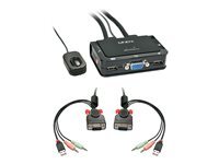 Lindy 42342 KVM Switch 2 Ports USB VGA Black 0.9m