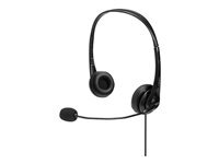 Lindy Casque Lindy USB filaire Black avec microphone flexible et contrôle en ligne