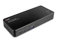 Lindy 43202 HDMI 4K Ultra HD, 3840 x 2160 Pixeles, 2 USB Type C, Negro