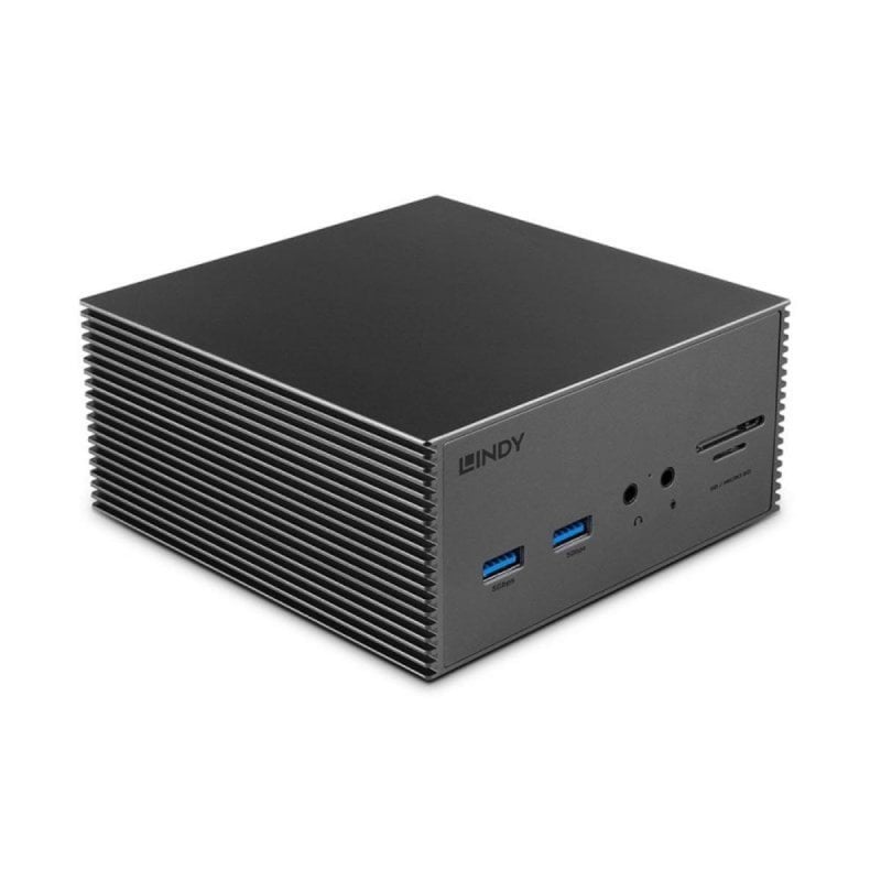 Lindy Station d'accueil Lindy 43378 USB 3.2 Gen 2 Type-C 4K 3 écrans Ethernet aluminium