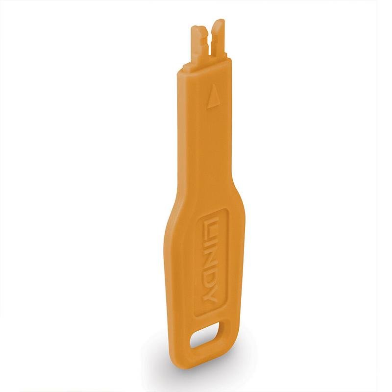 Lindy Llave de bloqueador de port RJ-45 Lindy 47896 Naranja ABS