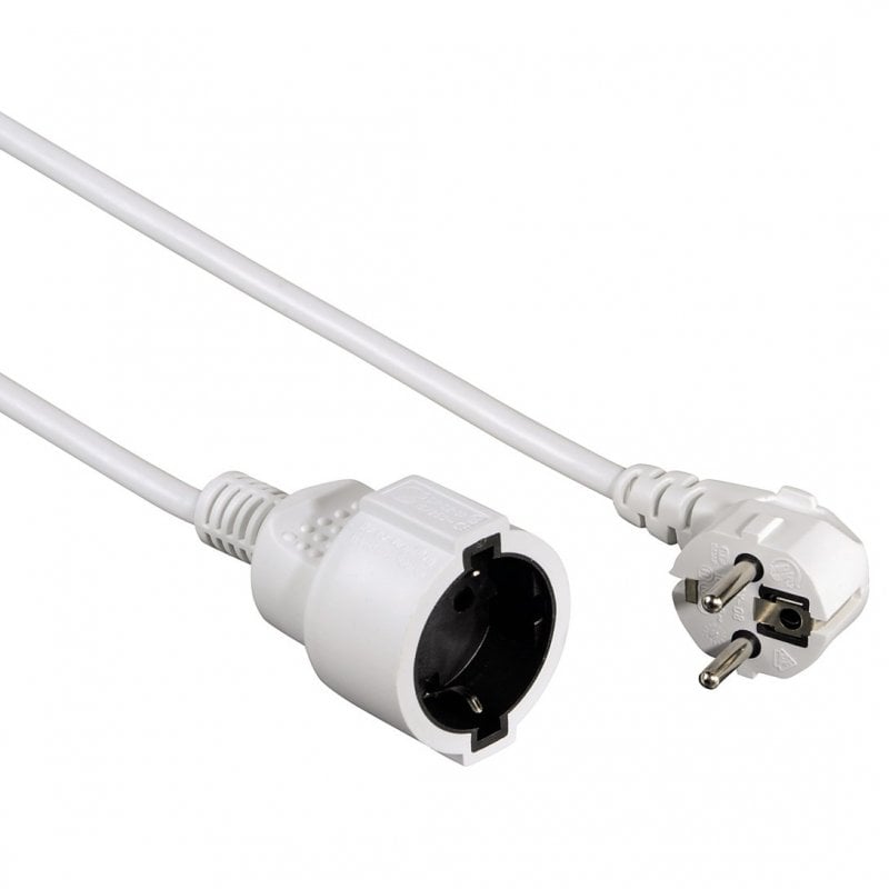 Hama Câble d'alimentation rallonge Hama Schuko 2m White