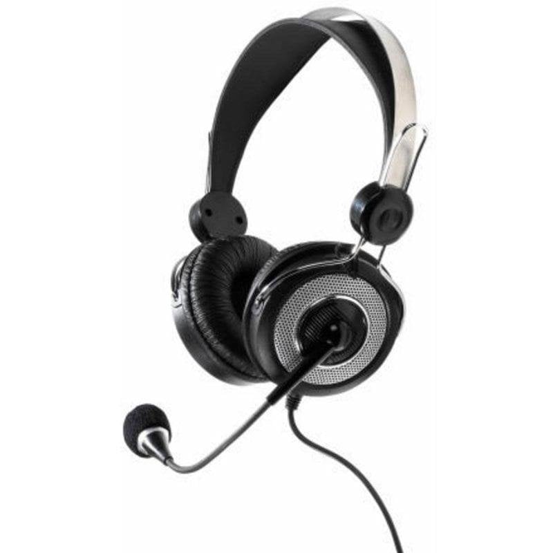 Vivanco Casque Vivanco filaire avec micro, design rétro, connectivité analogique, usage PC, Black et Silver