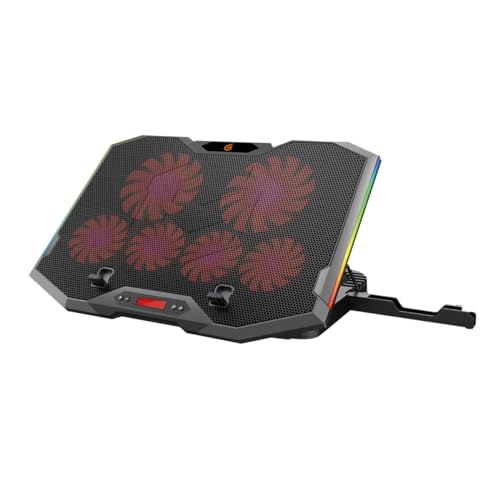 Conceptronic THYIA01B Ergo Support de Refroidissement pour Ordinateur Portable de Jeu avec 6 Ventilateurs 6 Ventilateurs Cooling Pad (17,0 )