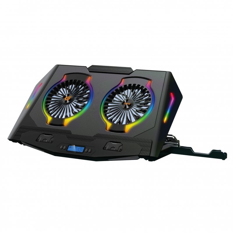 Conceptronic Thyia Ergo Cooling Base RGB 2x Ventilateurs pour Ordinateur Portable jusqu'à 17