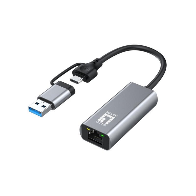 level-one Carte Réseau LevelOne USB-0423 USB Type-A Type-C 2.5 Gbit s Plug and Play Grey