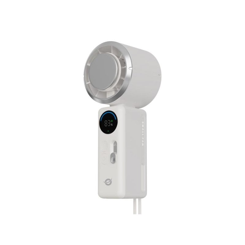 Conceptronic Mini Ventilateur de Main Conceptronic AERIVA03C Turbo 2A Écran Digital Plaque Refroidissante