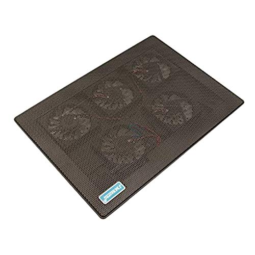 HFTEK® Cooling Pad Ventilateur Refroidisseur Réglable pour Ordinateur Portable jusqu'à 15 Pouces avec 5 ventilateurs silencieux laptop notebook cooler pad
