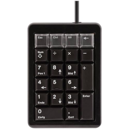 CHERRY G84-4700, Clavier Programmable, Disposition DE avec Pavé Numérique, Filaire (Connexion USB), Plug Play, Switchs Mécaniques ML, Noir