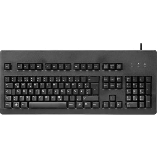CHERRY G80-3000, Clavier Mécanique Filaire, Disposition Allemande (QWERTZ), Connexion USB, Robuste, Touches Programmables, MX Black Switches, Noir