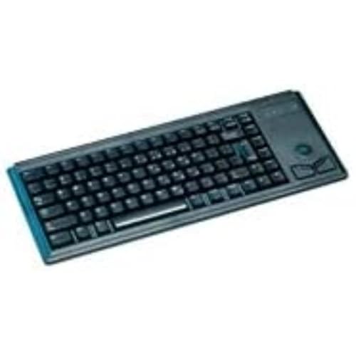 CHERRY G84-4400, Clavier Compact avec Trackball, Disposition US (QWERTY), Filaire (Connexion PS 2), 2 Touches Souris, Switchs Mécaniques CHERRY ML, Noir