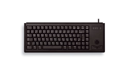 Cherry G84 4400 TRACKBALL KEYBOARD Clavier filaire miniature, trackball, PS2, Black, AZERTY FR