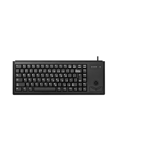 CHERRY G84-4400, Clavier Compact avec Trackball, Disposition IT (QWERTY), Filaire (Connexion USB), 2 Touches Souris, Switchs Mécaniques ML, Noir