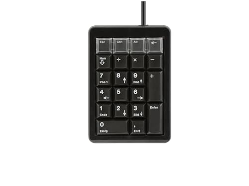 CHERRY G84-4700, Clavier Programmable, Disposition ES avec Pavé Numérique, Filaire (Connexion USB), Plug Play, Switchs Mécaniques ML, Noir